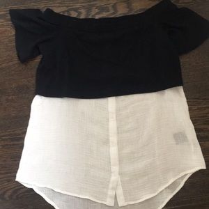 Anthropologie 9-H15 STCL off the shoulder top